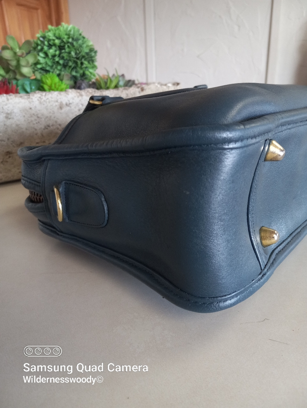 Coach Vintage Skinny Flight Bag, 1980s, NYC, Ocean Blue, Medium Color Blue - Picture 9 of 16
